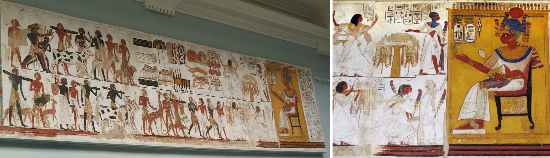 Plaster cast of a relief showing pharaon Ramesses II receiving produce of Nubia and the lands of tropical Africa, 1269 – 1213 BC, Temple of Beit el-Wali, Nubia, now Aswan, Egypt