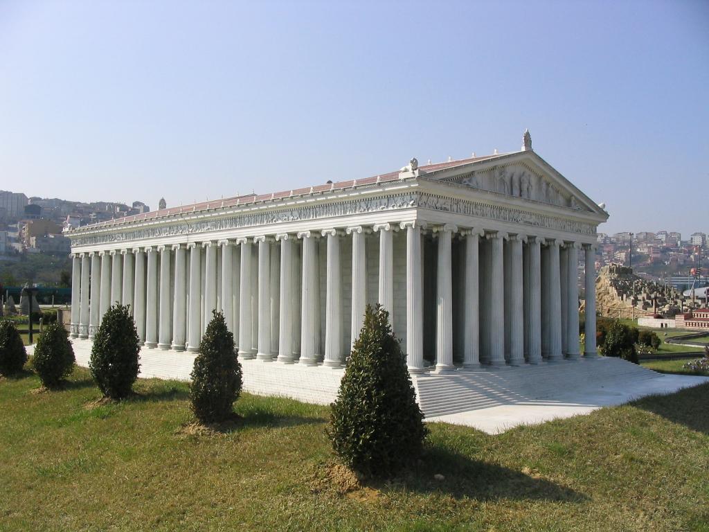 Modern model of the Third Temple of Artemis, Miniatürk Park, Istanbul, Turkey