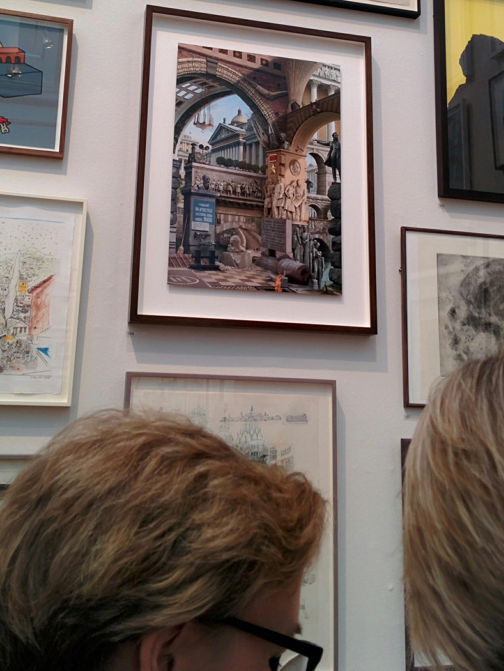 Emily Allchurch's work 'Urban Chiaroscuro 8: St. Petersburg (after Piranesi)' at the Royal Academy Summer Exhibition 2014