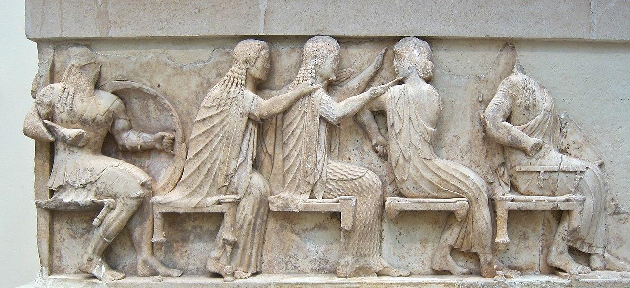Frieze of Siphnian Treasury, cr.  525 BC, Delphi, Greece
