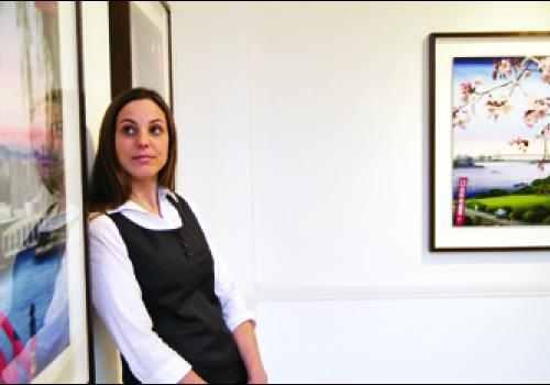 Emily Allchurch at the Diemar/Noble Photography during her Tokyo series exhibition, spring 2011