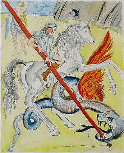 St. George and the Dragon, 1978, Salvador Dalí