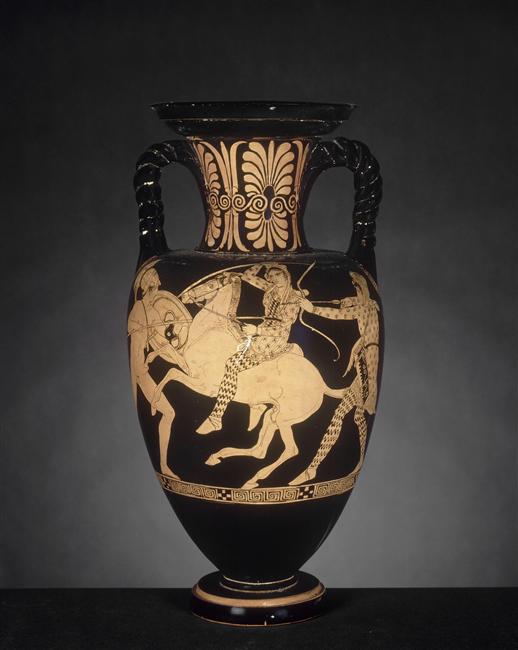 Amphora with the depiction of Amazonomachy, 435-415 BC, painted by Aison