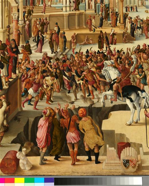 Marcus Curtius' sacrifice (detail), cr. 1540, Refinger Ludwig, Germany