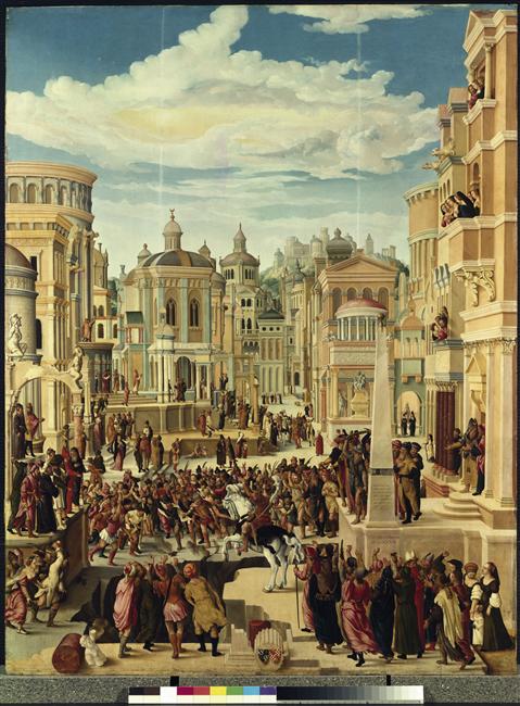 Marcus Curtius' sacrifice, cr. 1540, Refinger Ludwig, Germany