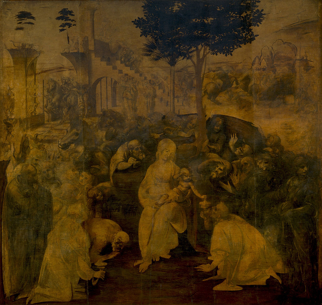 The Adoration of the Magi, 1480-2, Leonardo da Vinci