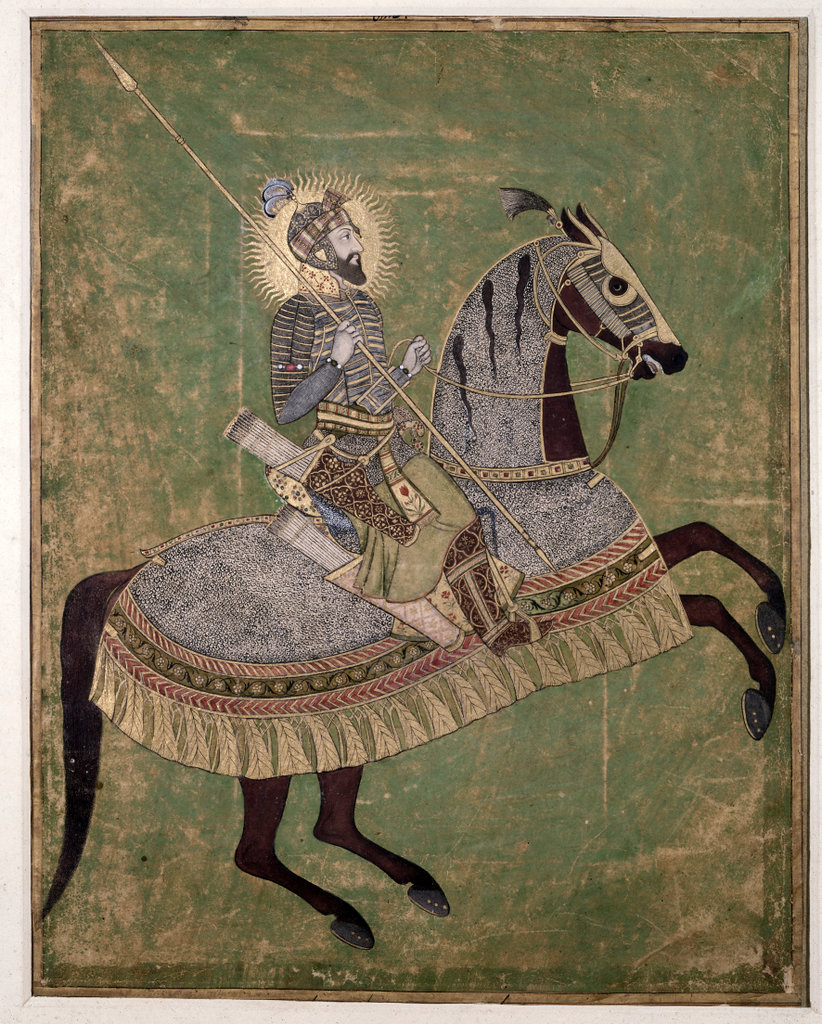 Equestrian portrait of Aurangzeb, cr. 1680, ?, India