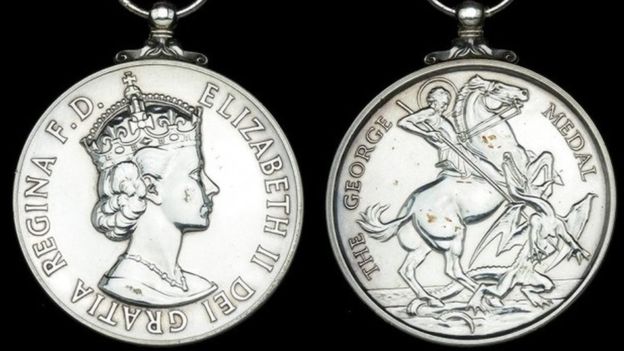 George Medal awarded for saving Princess Anne from kidnap, 1974, the U.K.