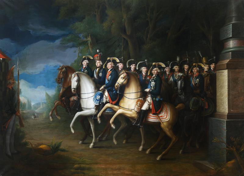 Emperor Pavel I with his retinue, 1799-1802, Johann Baptist von Lampi the Younger