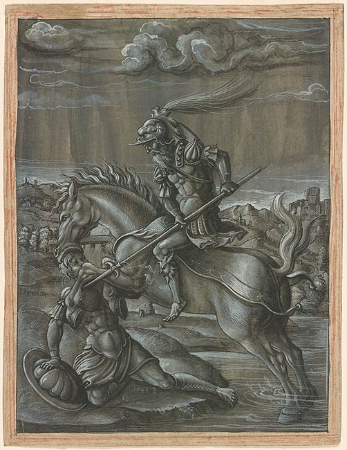 Artybios on Horseback Attacking Onesilus, 1510-1547, Jörg Breu the Younger, Augsburg, Germany