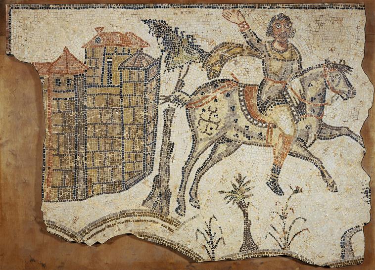 Mosaic with hunting (?) of a Vandal, Late 5th – early 6th century, Bord-Djedid, Carthage, Tunisia