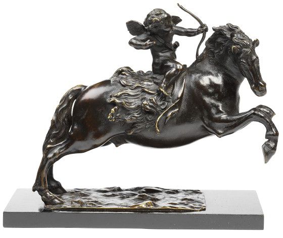 Cupid on a horse, cr.1640, Francesco Fanelli, Anglo-Italian