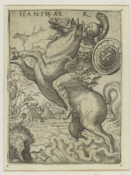 COMPARANDUM: Hannibal mounted on a horse, 1530-1562, Virgil Solis, Nuremberg, Germany