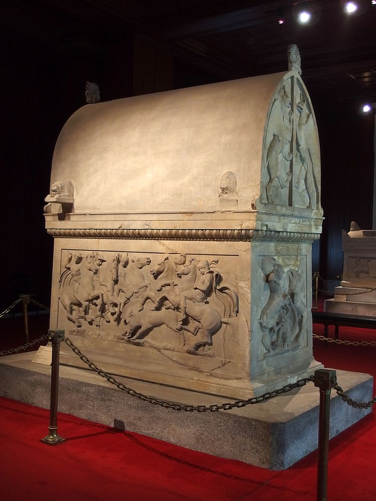 Lycian sarcophagus, end of 5th century BC, Chamber no. IV of the royal necropolis of Sidon, modern Lebanon
