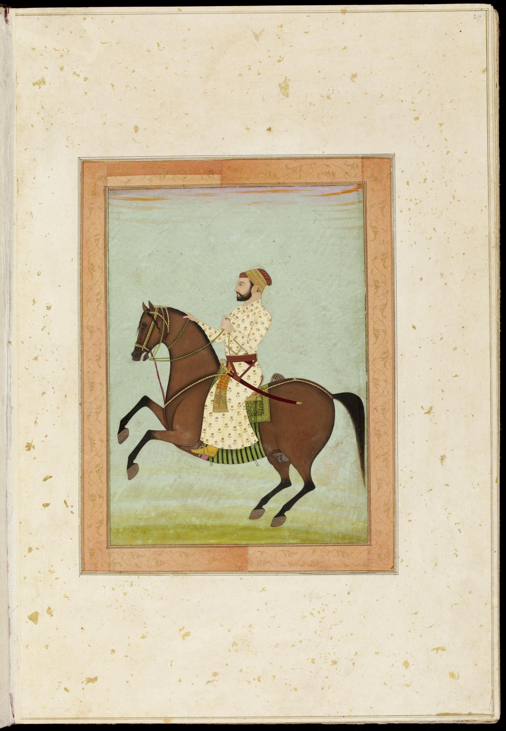 Mughal noble on horseback, cr. 1790, Mughal Empire