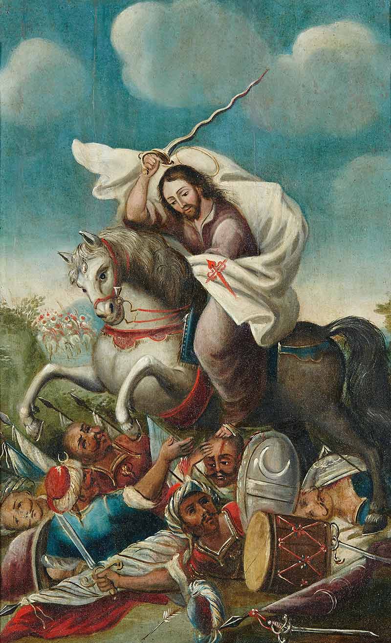 Santiago Matamoros, 18th century, colonial school