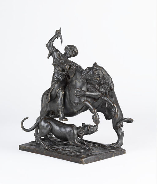 A mounted Turk attacked by a Lion, cr. 1635-1640, Francesco Fanelli, Anglo-Italian