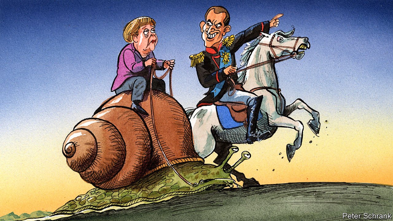 France's plans for euro-zone reform get a lukewarm German response, June 2018, Peter Schrank for 'The Economist', Great Britain