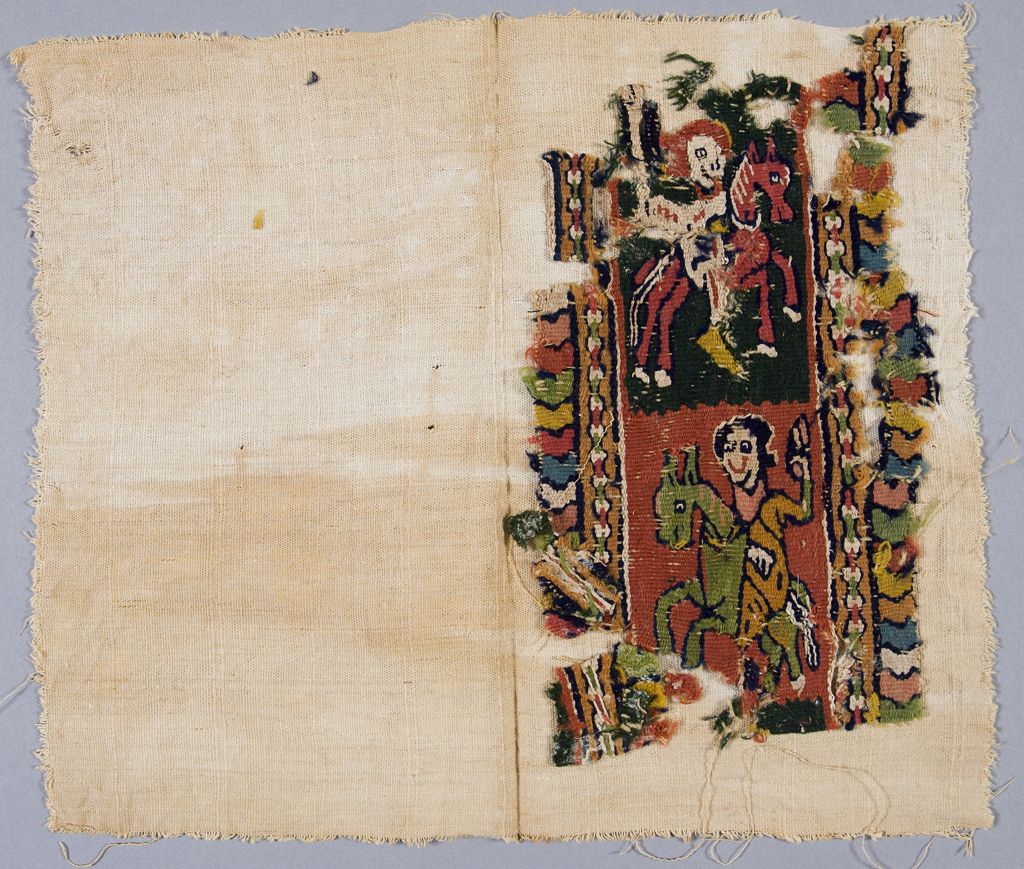 Textile Band with Two Figures on Horseback, 5th century, Coptic