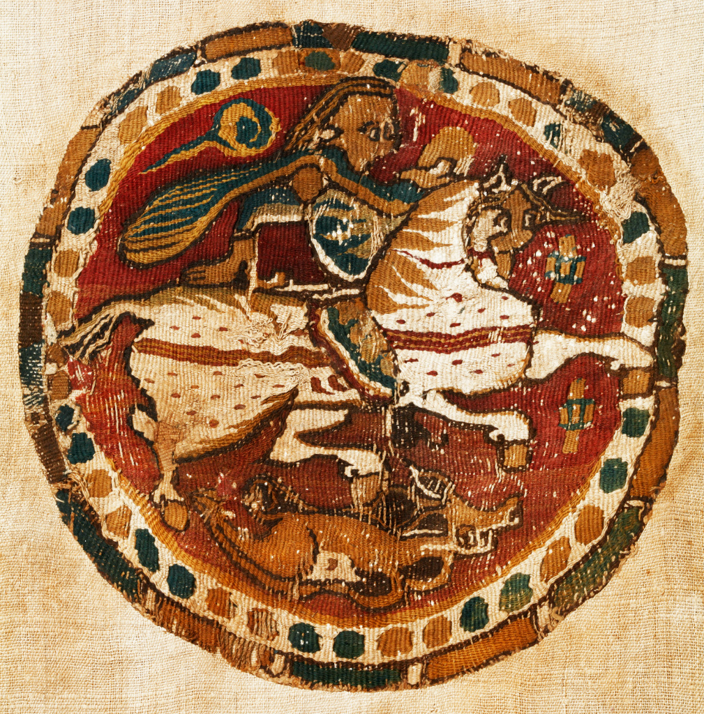 Tapestry with horseman, 7th century, Coptic