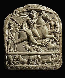 A votive tablet of a Thracian horseman, 2nd-3rd centuries AD