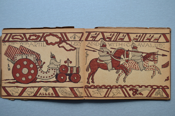 COMPARANDUM: Ye Berlyn Tapestrie: Wilhelm’s Invasion of Flanders, 1915, John Hassall, Ye Studio Offices, London, the U.K.