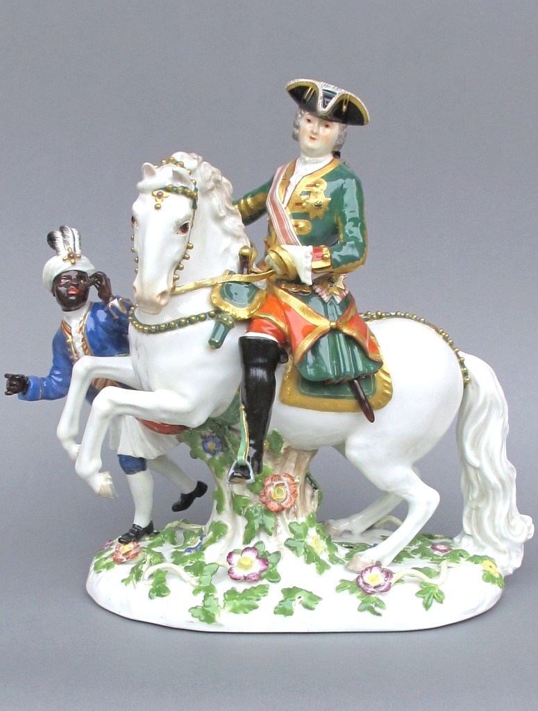 Empress Elisabeth of Russia on Horseback, cr. 1750, Johann Joachim Kaendler, Meissen