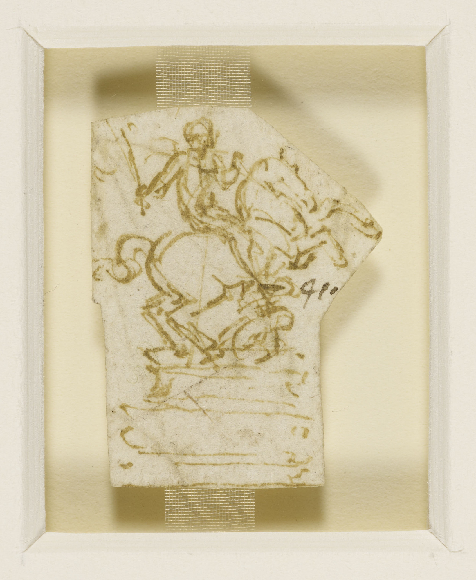 A sketch for the Trivulzio monument, c. 1508-10, Leonardo da Vinci
