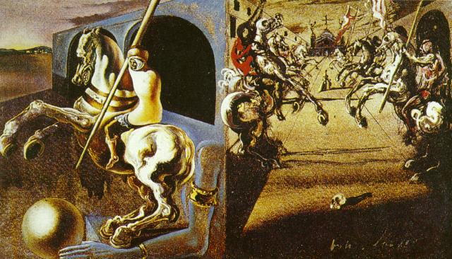 Equestrian Parade, possibly Set Design for 'Romeo and Juliet', 1942, Salvador Dalí