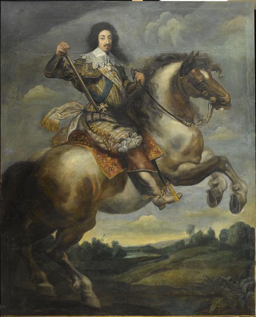 Equestrian portrait of Louis XIII, 17th century, Claude Déruet (attributed to)