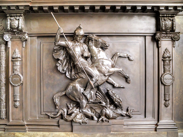 St. George, 1922, LYR War Memorial at Manchester Victoria Station