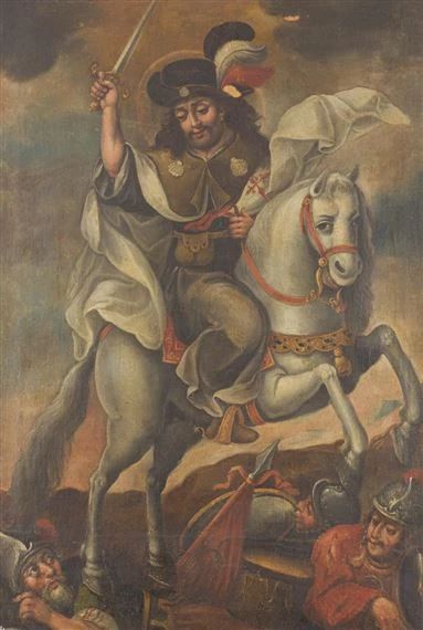 Santiago Matamoros, 18th century, colonial school