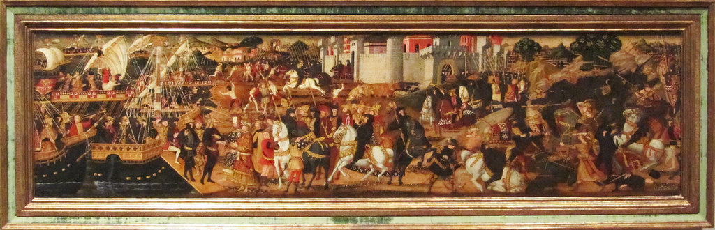 Cassone panel depicting episodes from the Aeneid, cr. 1470, Paolo Uccello, Florence, Italy
