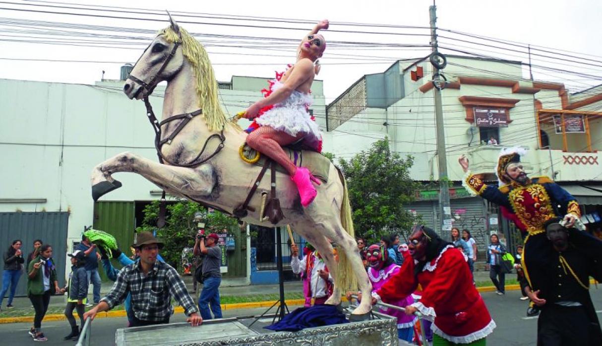 Demonstration calling to increase the budget of the culture sector, October 2017, Lima, Peru