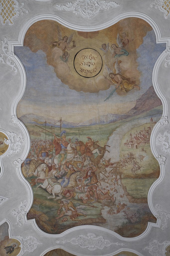 The Battle of the Milvian Bridge, 1755-6, Franz Joseph Aiglsdorfer, Fraunberg, Bavaria, Germany