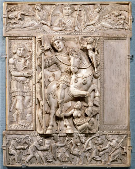 Triumphant emperor (Barberini ivory), cr.500-550