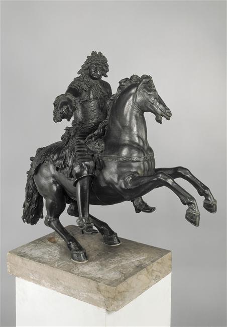 Louis XIV on horseback dressed à la française, after a model commissioned in 1685 (?), Gobert Thomas