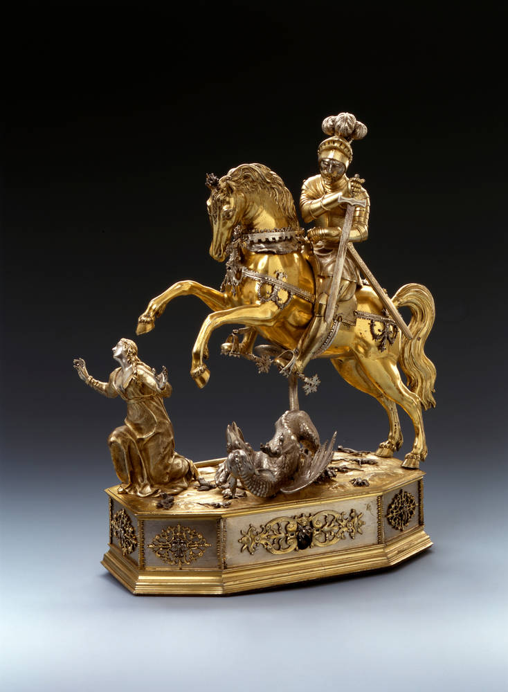 Automation with the figure of Saint George, cr. 1618-1622, Joachim Fries, Augsburg, Germany
