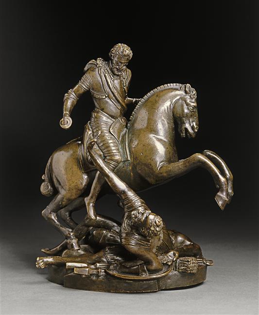 Henri IV on horseback bringing down his enemies, cast at the beginning of the 17th century, modelled in 1600 by Barthélémy Prieur