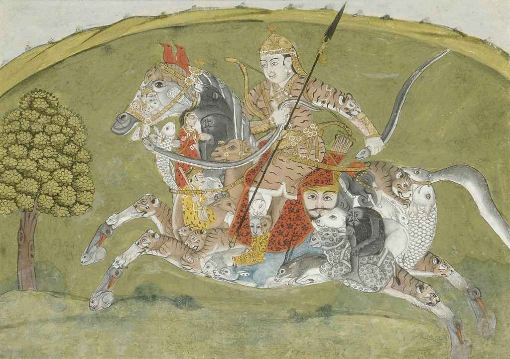 A rider on a composite horse, early 19th century, Rajahstan, India