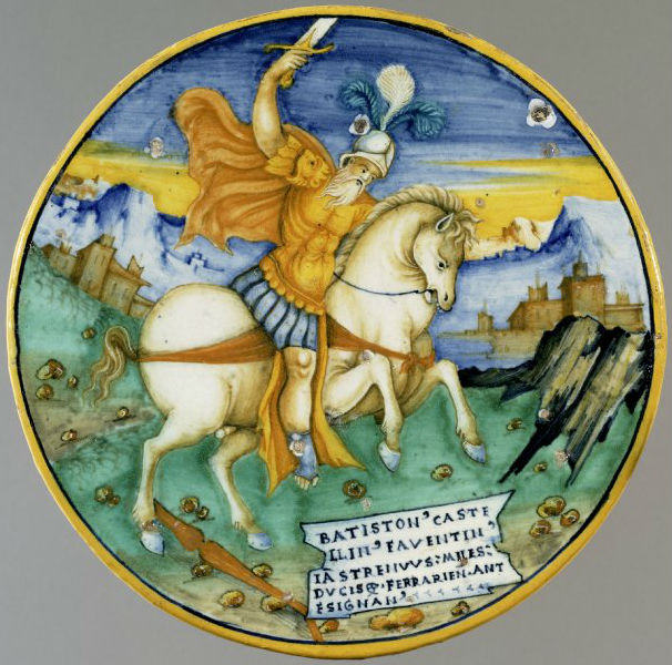 Plaque depicting Battistone Castellini of Faenza, 3 July 1536, Baldassare Manara, Faenza