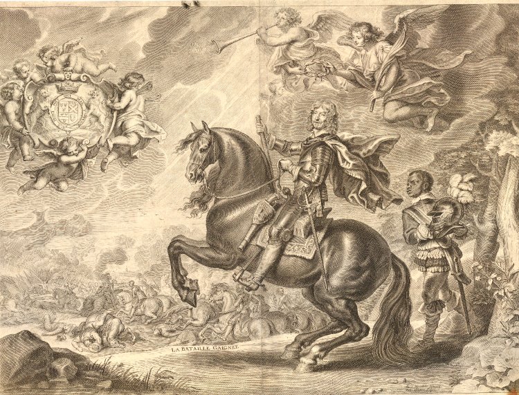 William Cavendish on horseback, illustration of the dressage manual, 1657, Abraham van Diepenbeeck, Netherlands