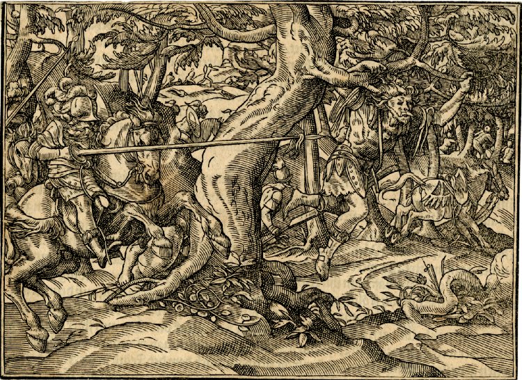 Death of Absalom, 1574-78, Theodosius Rihel and Tobias Stimmer, Strassbourg, Switzerland/Germany