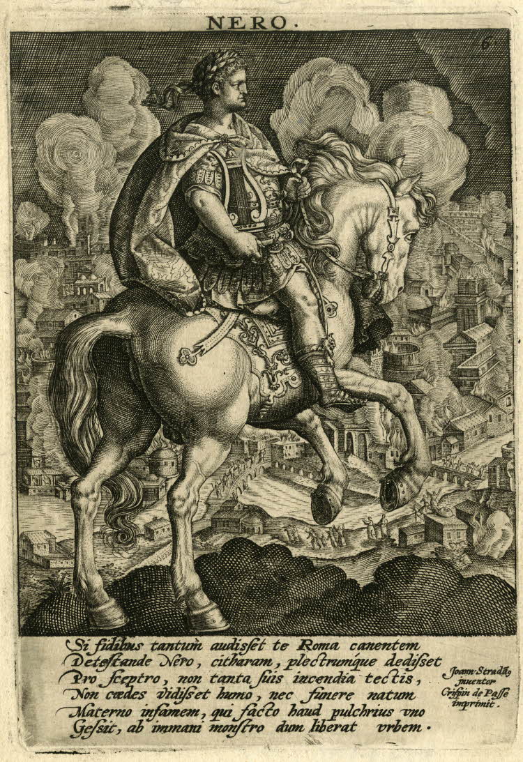Portrait of Roman emperor Nero, 1579-1637, Jan van der Straet, Italy and Frandres