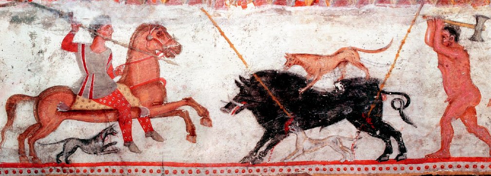 Aleksandrovo tomb, fragment of a mural, 4th century BC, Haskovo district, Bulgaria