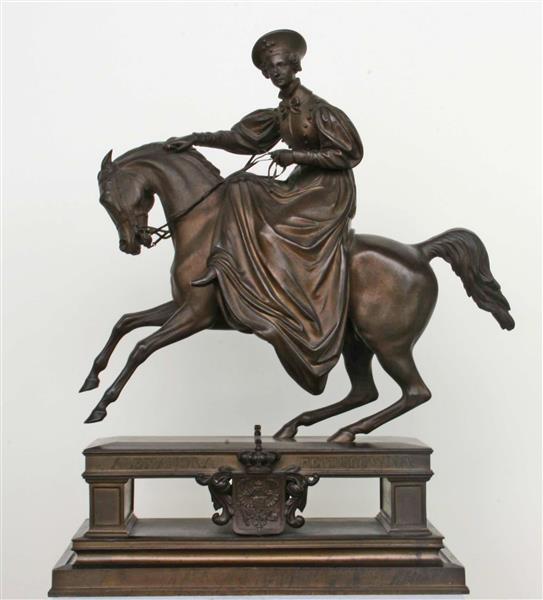 Empress Alexandra Feodorowna on Horseback, 1836, Gustav Bläser