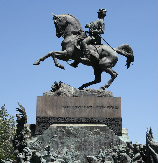 Monument to Amedeo of Savoy, Duke of Aosta and Amadeo I of Spain, 1902, Davide Calandra, Turin, Italy