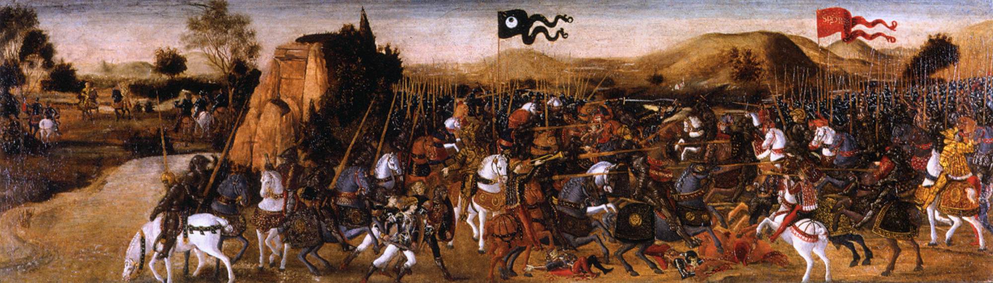A cassone panel with the Battle of Pydna, cr. 1475, Andrea Verrocchio, Florence, Italy