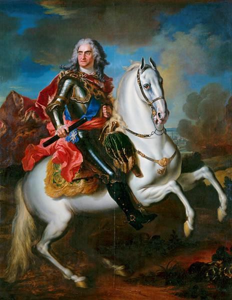 Equestrian portrait of August II the Strong, circa 1718, Louis de Silvestre
