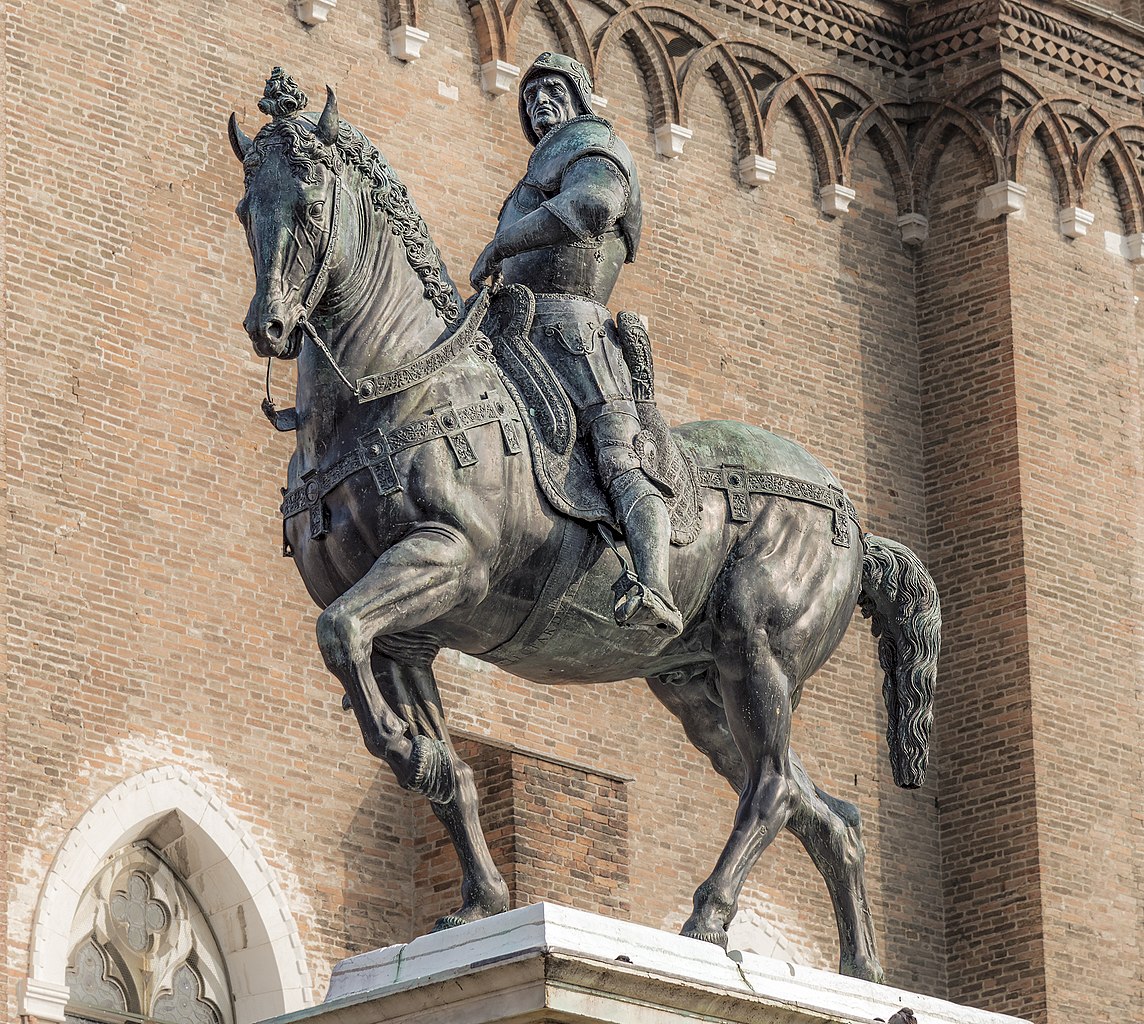 Equestrian statue of Bartolomeo Colleon, 1480–88, Andrea del Verrocchio, Venice, Italy